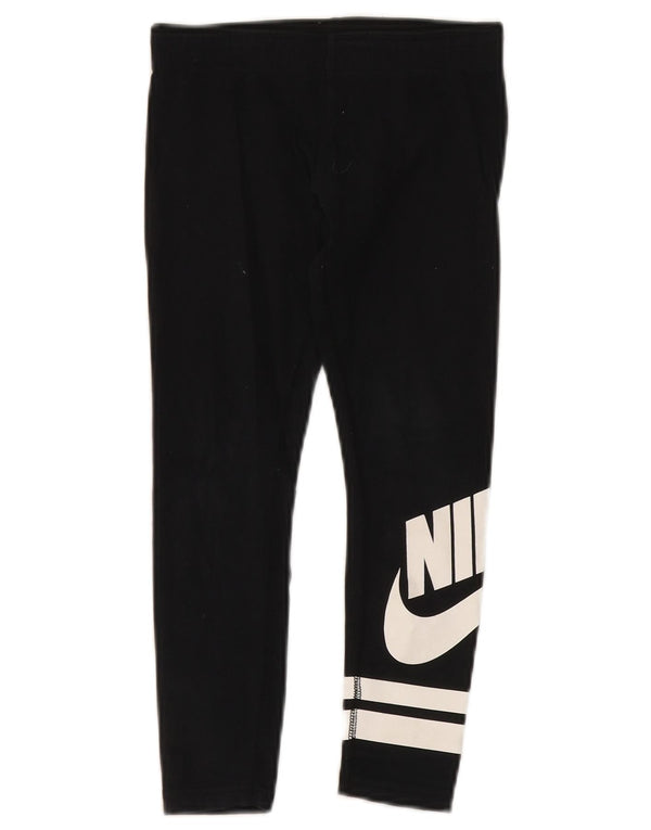 Nike piger grafiske leggings 6-7 år XS sort bomuld