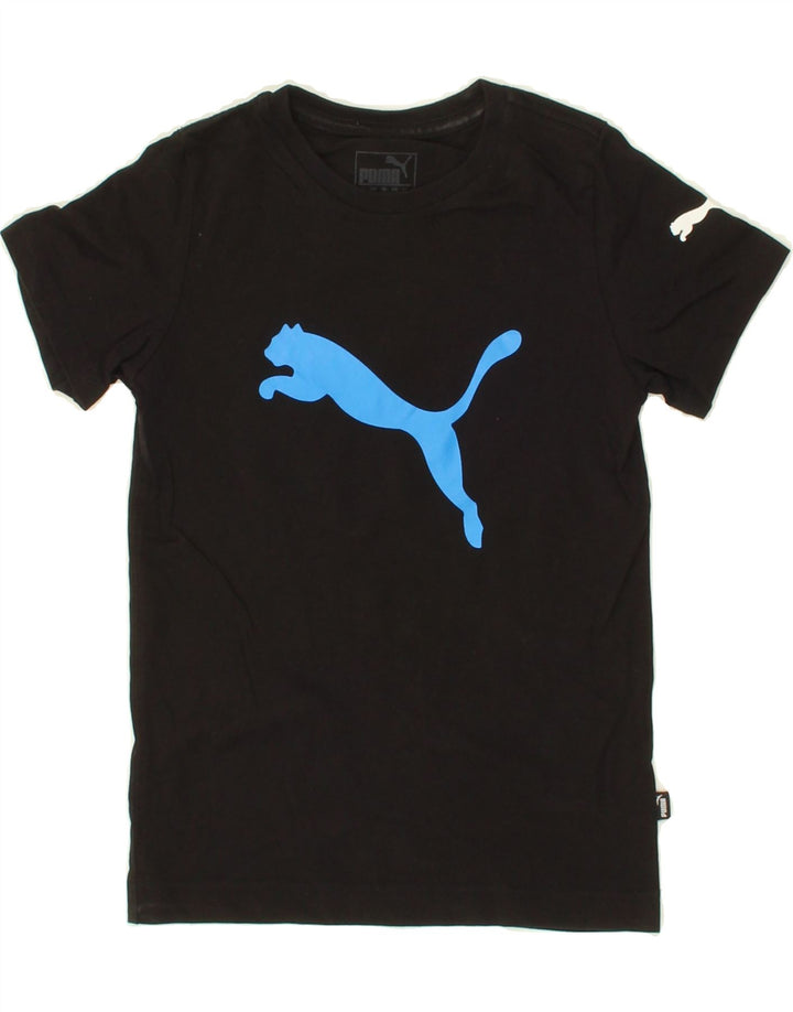 PUMA Boys Graphic T-Shirt Top 7-8 Years Black Vintage Puma and Second-Hand Puma from Messina Hembry 