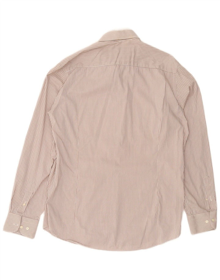 Trussardi Herreskjorte Størrelse 43/44 XL Brun Gingham