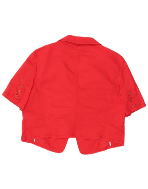 Marc Aurel Dame Crop 1 knap kortærmet blazerjakke IT 42 Medium Rød