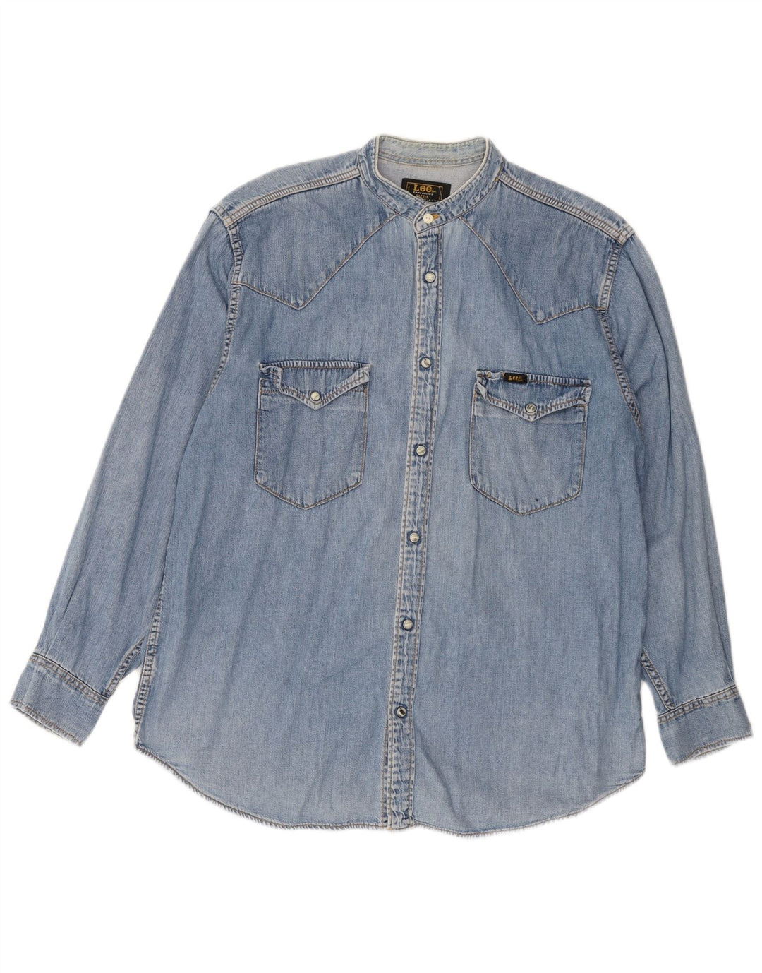 Lee Herre denimskjorte Stor blå bomuld