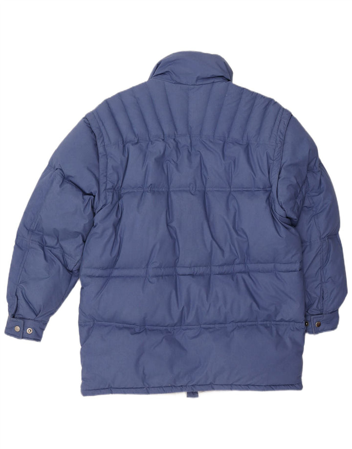 VINTAGE Polstret herrejakke IT 48 Medium Blue Polyester