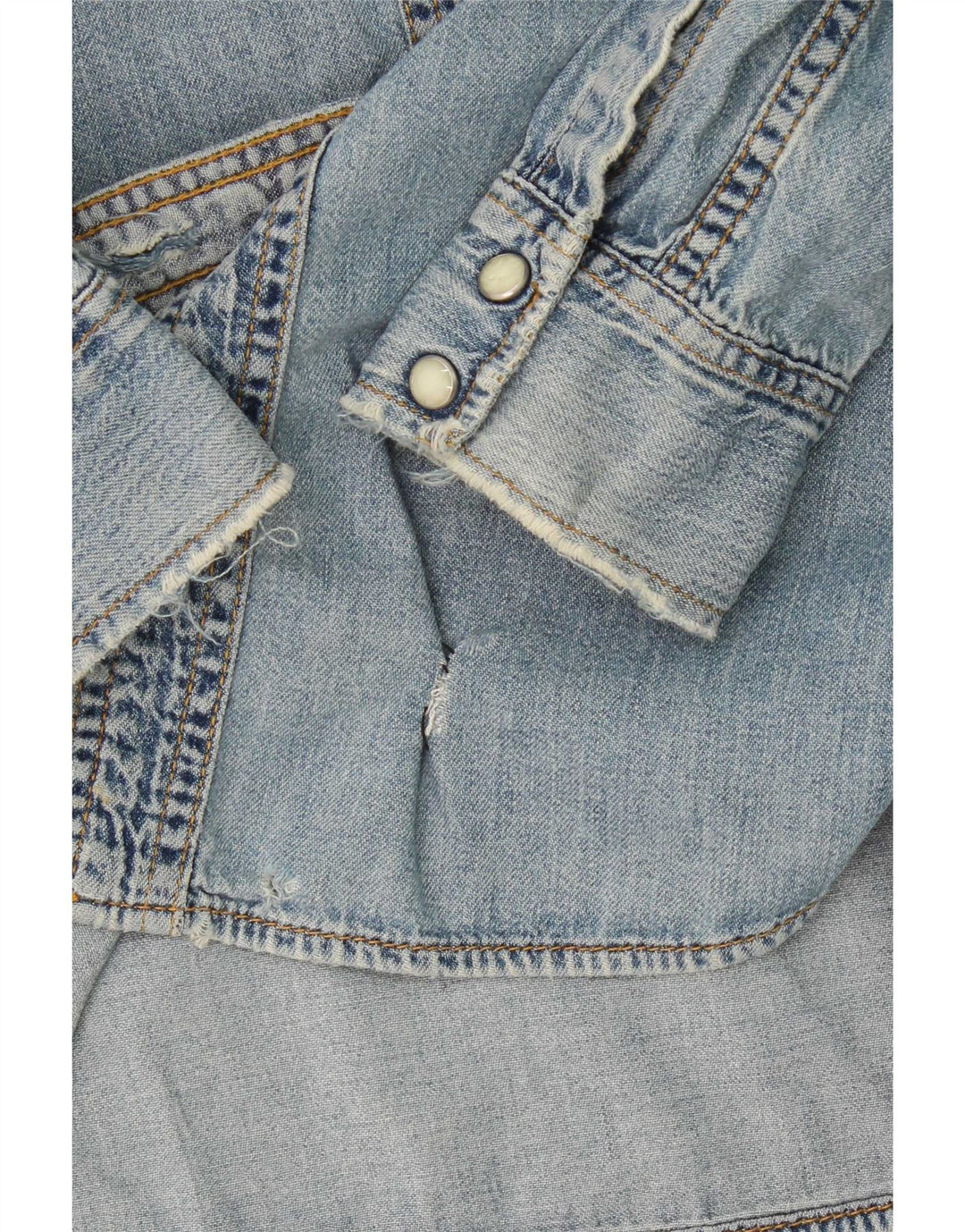 Lee Dame Denim Shirt UK 16 Large Blue Cotton