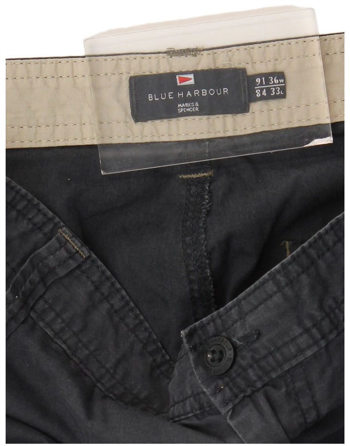 Marks & Spencer Herre Blue Harbor Cargo Bukser W36 L33 Navy Blue