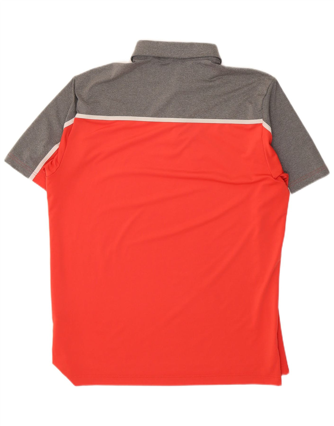 Adidas Polo Shirt til mænd Large Rød Colourblock Polyester