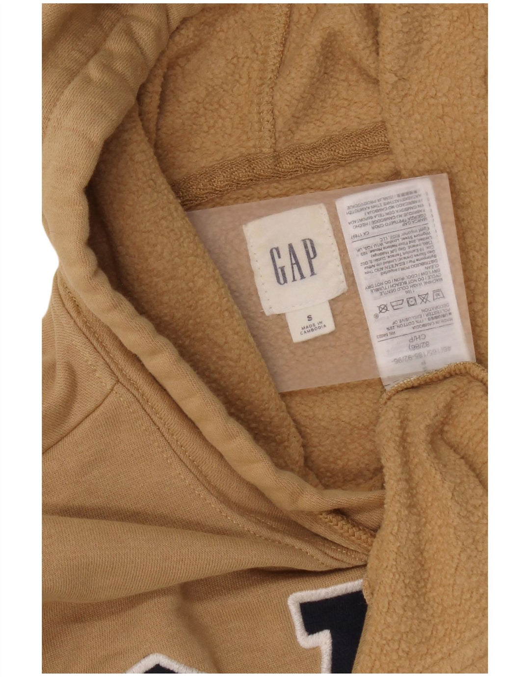 Gap grafisk hættetrøje til mænd, lille beige bomuld