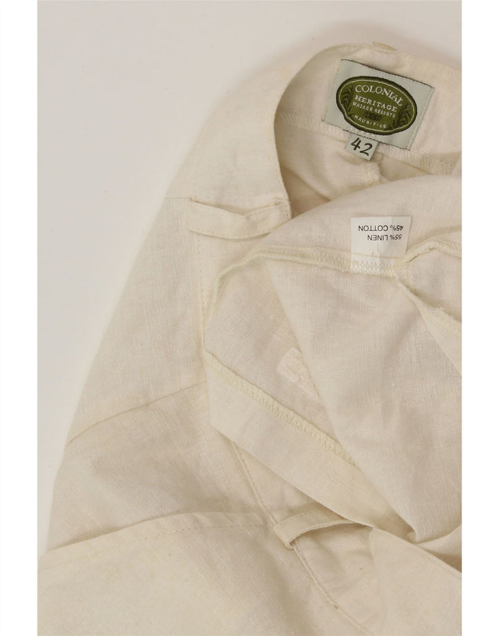 MAURITIUS Chino-shorts til kvinder IT 42 Medium W30 Hvid hør