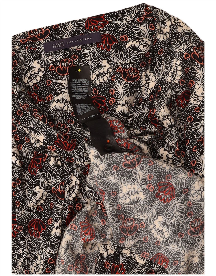 MARKS & SPENCER Womens A-Line Dress UK 20 2XL Multicoloured Floral