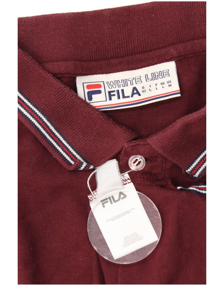 Fila Poloskjorte til mænd Stor rødbrun bomuld