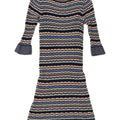 Oasis Dame 3/4-ærmet Jumper Dress UK 12 Medium Flerfarvet Stribet