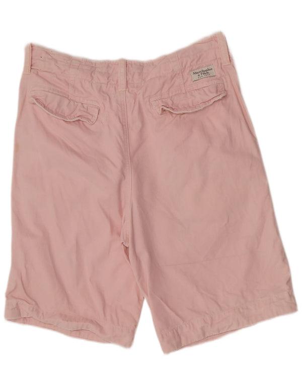 Abercrombie & Fitch Herre Regular Fit Chino Shorts W36 Large Pink Bomuld