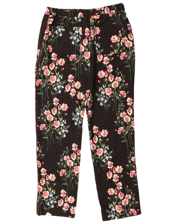 Marks & Spencer Dame Casual Bukser UK 14 Large W34 L33 Black Floral