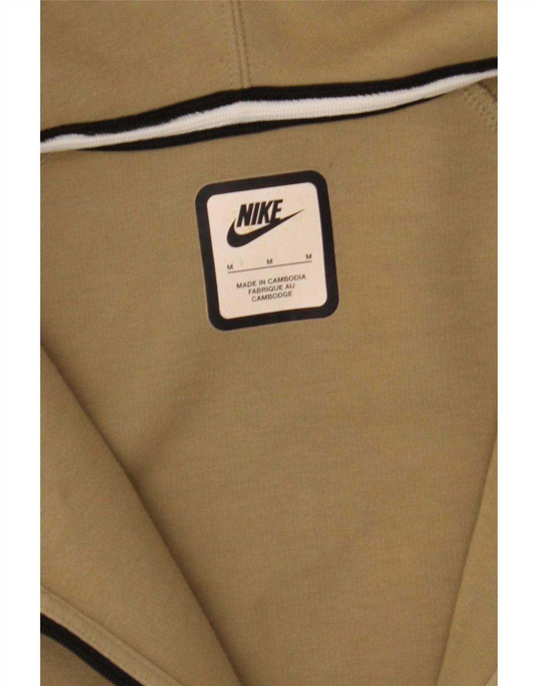 Nike hættetrøje med lynlås til mænd Medium Khaki Bomuld