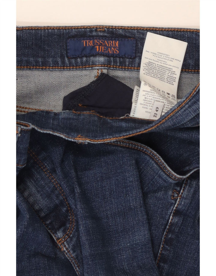 TRUSSARDI Slim Jeans til mænd W33 L30 blå bomuld