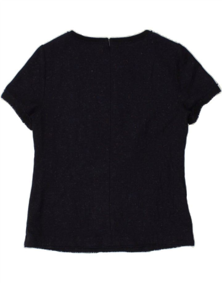 BANANA REPUBLIC Womens Blouse Top US 6 Medium Navy Blue Flecked | Vintage Banana Republic | Thrift | Second-Hand Banana Republic | Used Clothing | Messina Hembry 