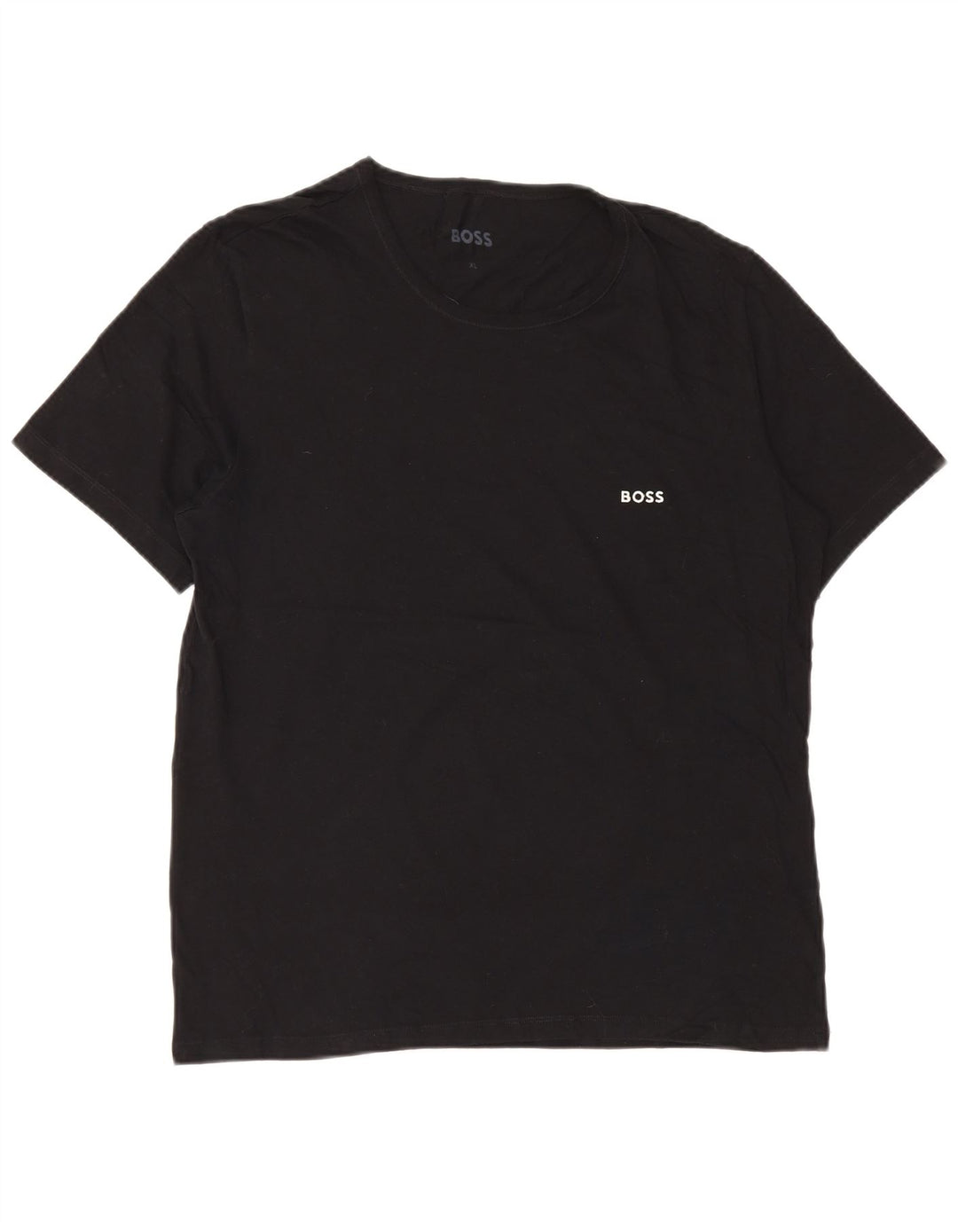 Hugo Boss Herre T-Shirt Top XL Sort Bomuld
