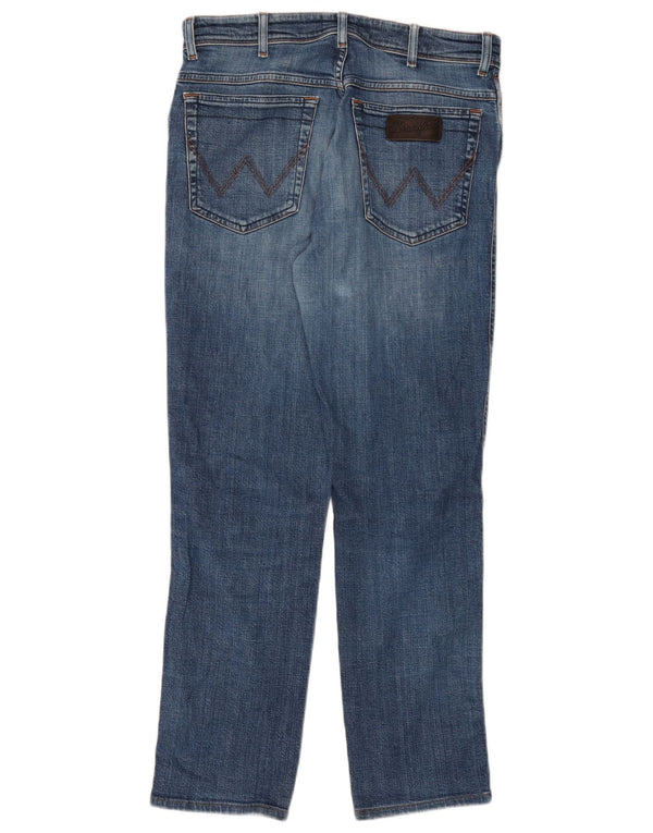 WRANGLER Herre Texas Straight Jeans W32 L30 Blå Bomuld