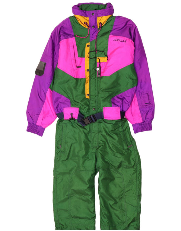 Nevica Ski Jumpsuit til mænd med hætte UK 42 Stor flerfarvet farveblok