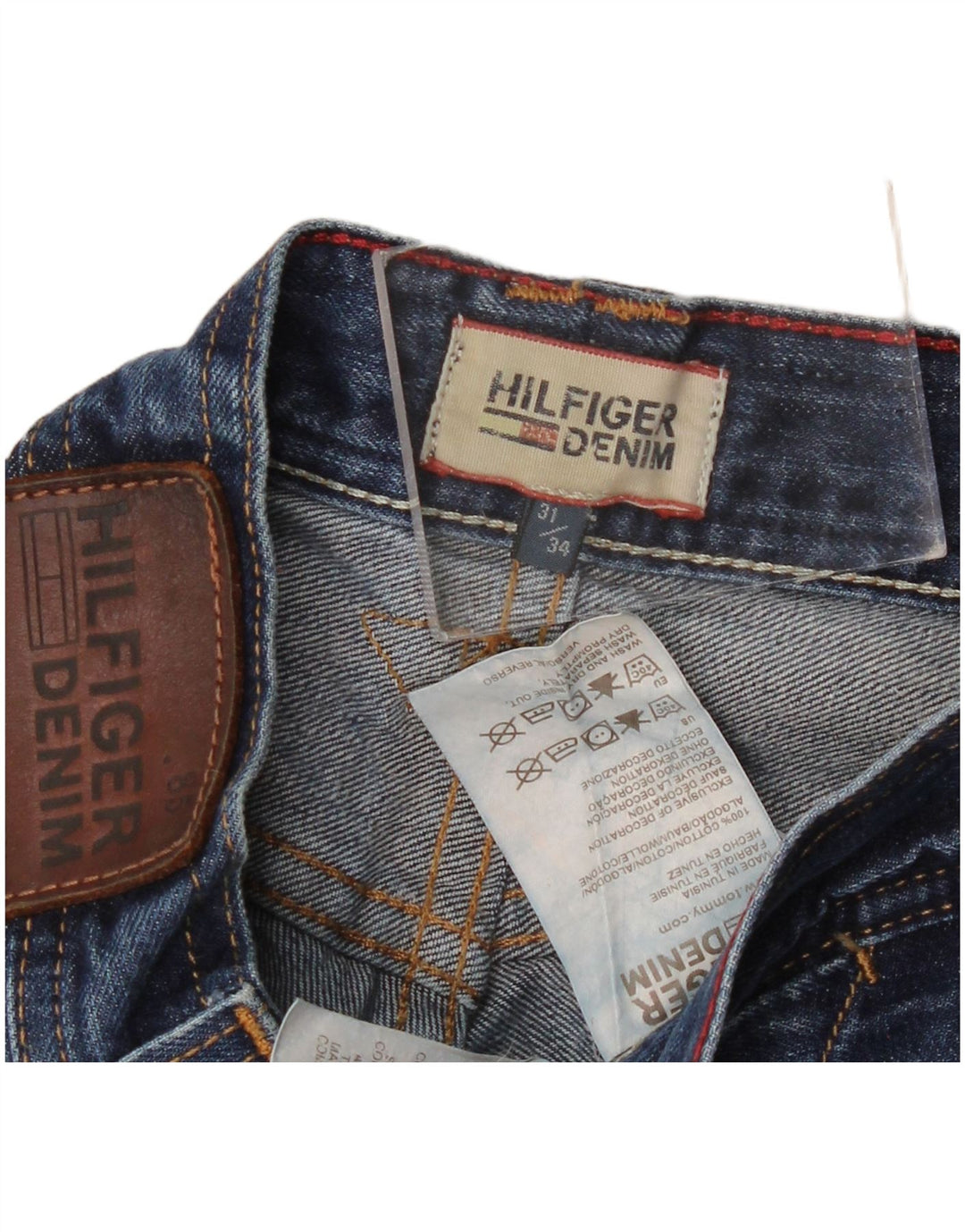 Tommy Hilfiger Straight Jeans til mænd W31 L34 Blå Bomuld