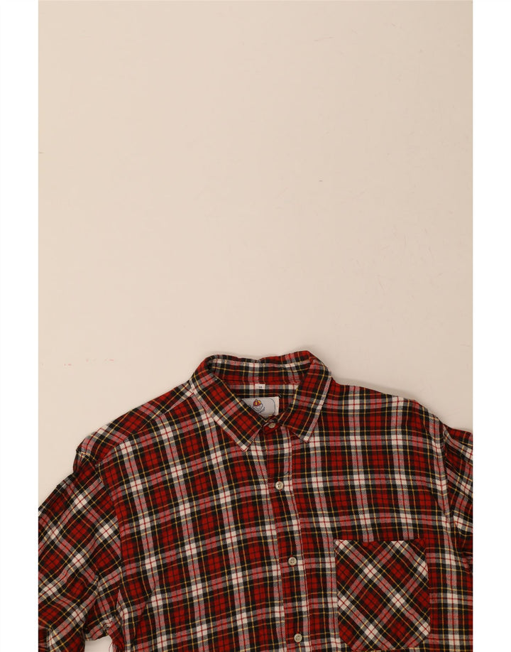ALEGRIA Womens Flannel Shirt UK 14 Large Red Check Cotton Vintage Alegria and Second-Hand Alegria from Messina Hembry 