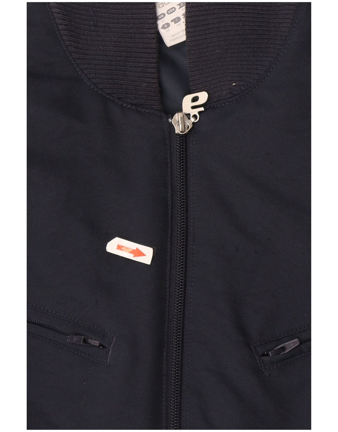 Adidas Graphic Bomber Jacket UK 12 Medium Navy Blue Polyester