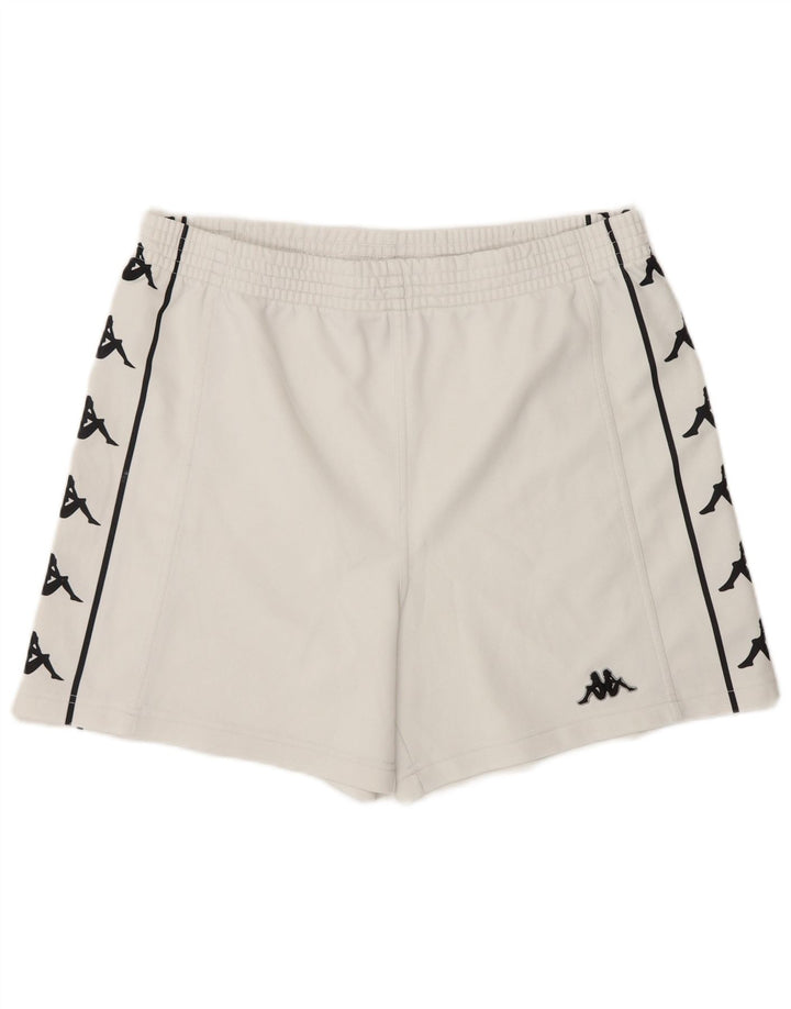 Kappa Herre grafiske sportsshorts store hvide polyester