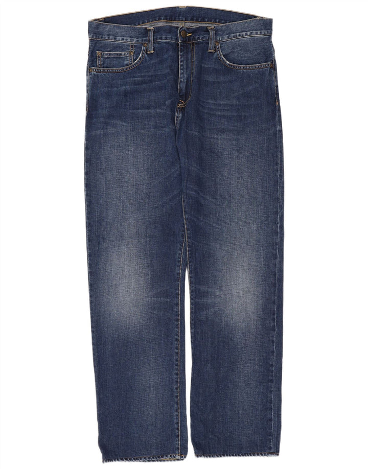 Carhartt Straight Jeans til mænd W33 L32 blå bomuld