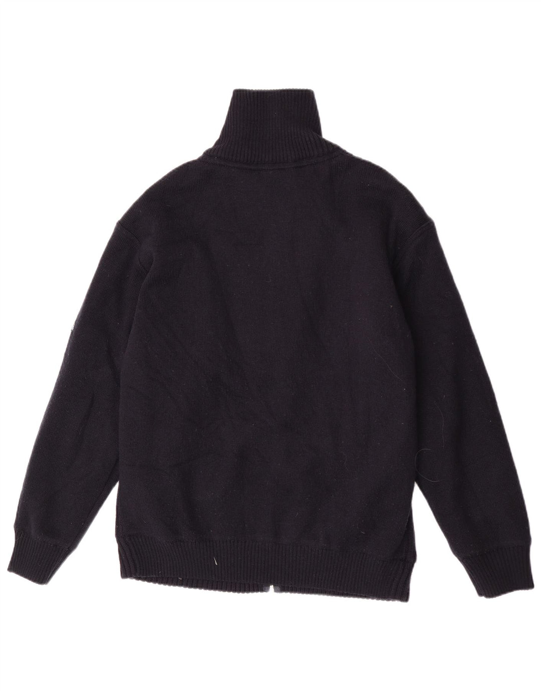 Vintage herre cardigan sweater XL marineblå merinould