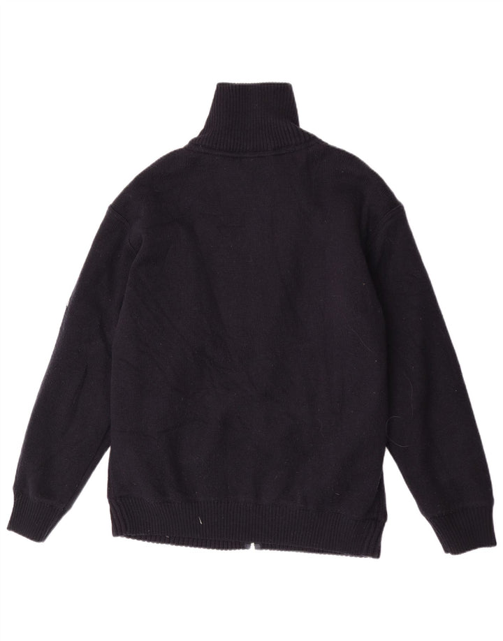 Vintage herre cardigan sweater XL marineblå merinould