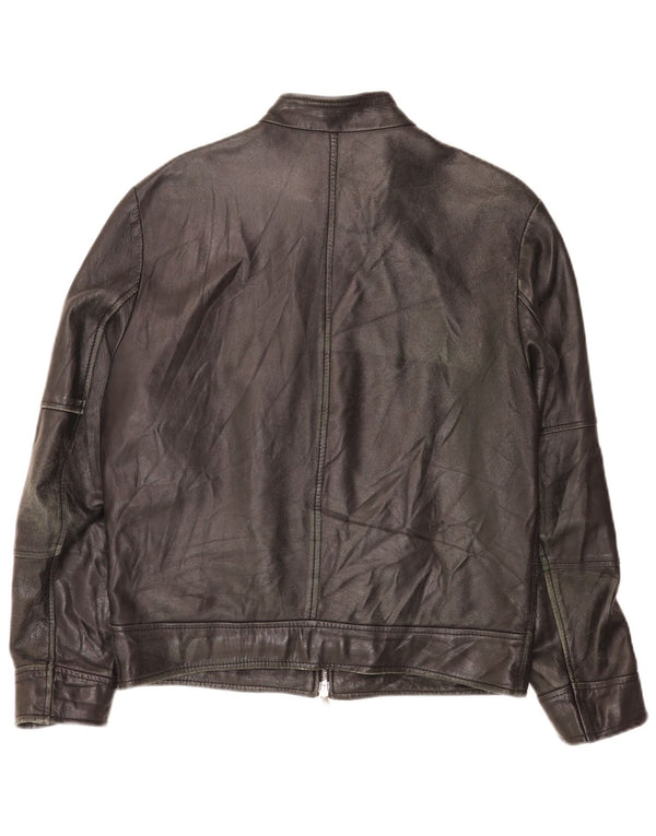 Bata Herre Bomber Læderjakke IT 50 Medium Sort