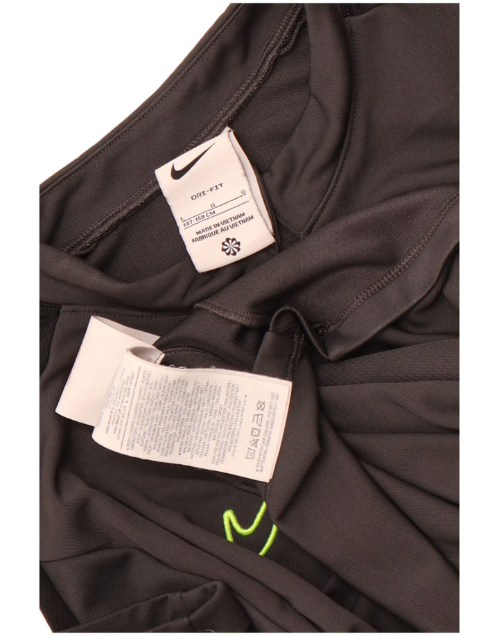 Nike Boys Dri Fit Top Langærmet 12-13 År Stor Grå Colourblock