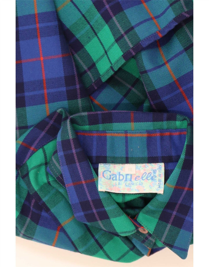 Gabri elle La Camicia Dame Flanellskjorte UK 16 Stor Flerfarvet Ternet