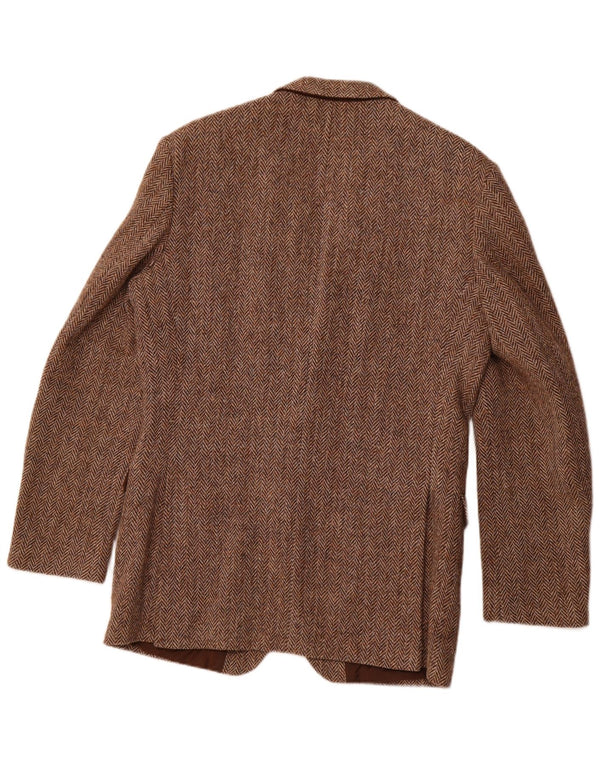 ST MICHAEL Herre 2-knaps blazerjakke UK 38 Medium brun sildebensuld