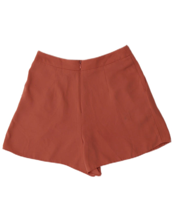 Topshop Dame High Waist Pegged Hot Pants UK 10 Small W26 Pink Polyester