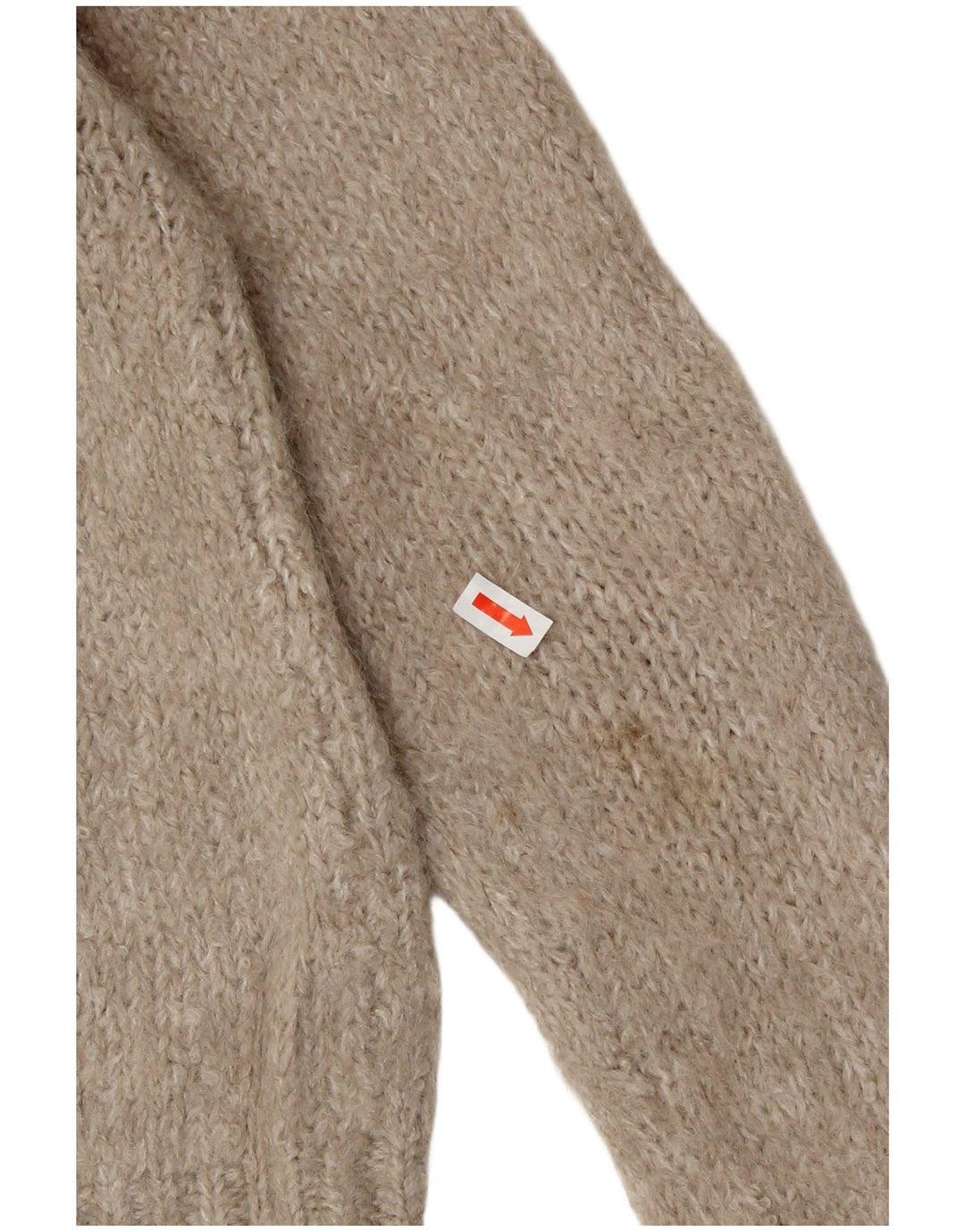 ZARA Womens Oversized Crew Neck Jumper Sweater UK 10 Small Grey Spotted
