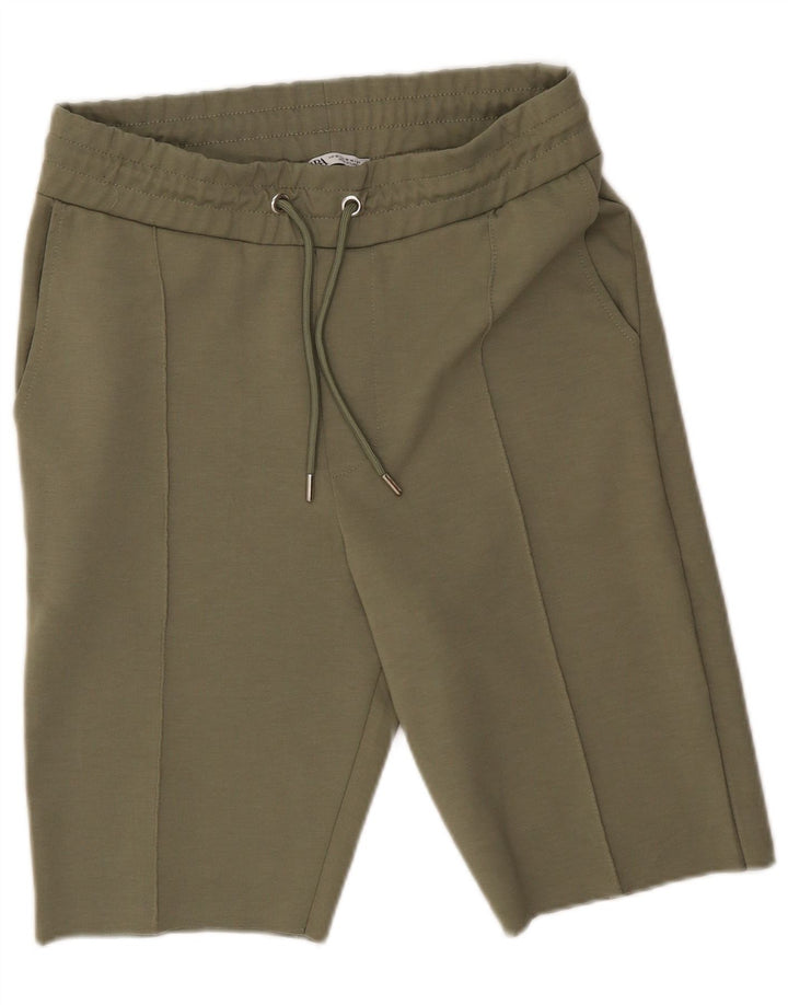 Zara Herre Sportshorts Medium Grøn Polyester