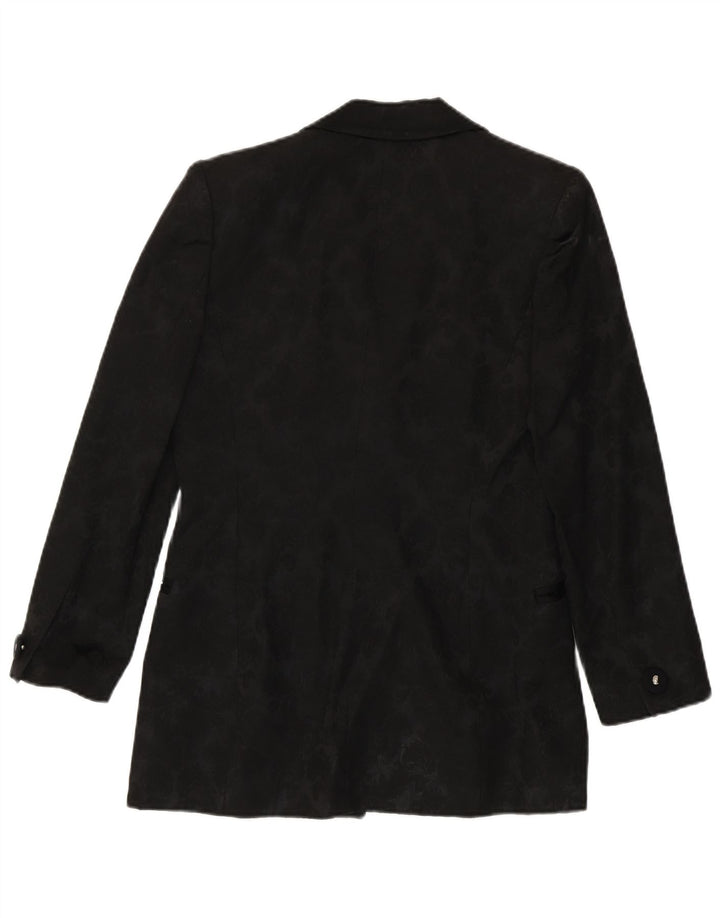 Sfarzo Dame 1 Knap Blazer Jakke IT 42 Medium Sort Blomster Akryl