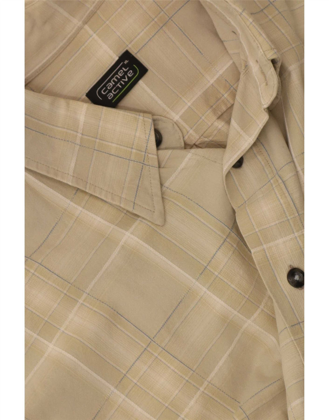 Camel Active Kortærmet Herreskjorte XL Beige Ternet