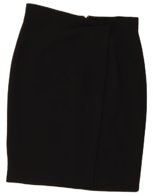 Max Mara Womens Pencil Skirt UK 12 Medium W31 Black Acetate
