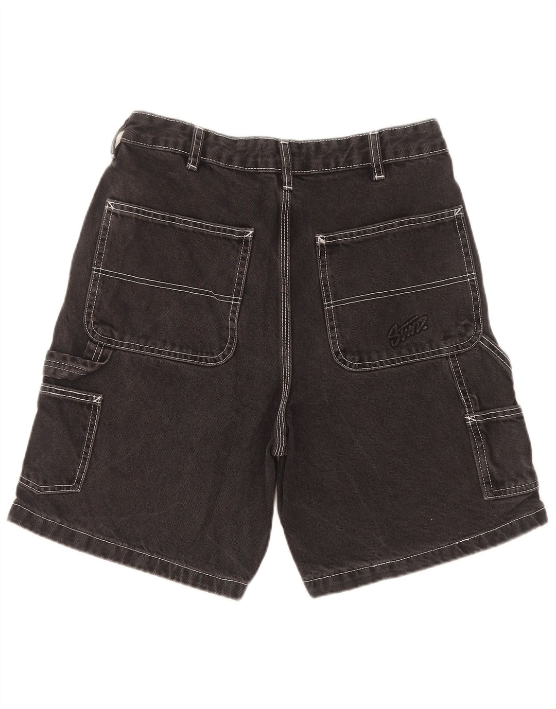 Pull & Bear Herre STWD Cargo Denim Shorts EU 36 Small W29 Black Bomuld