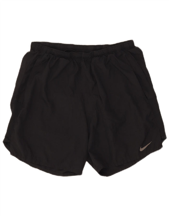 Nike Herre Dri Fit sportsshorts, store sorte polyester