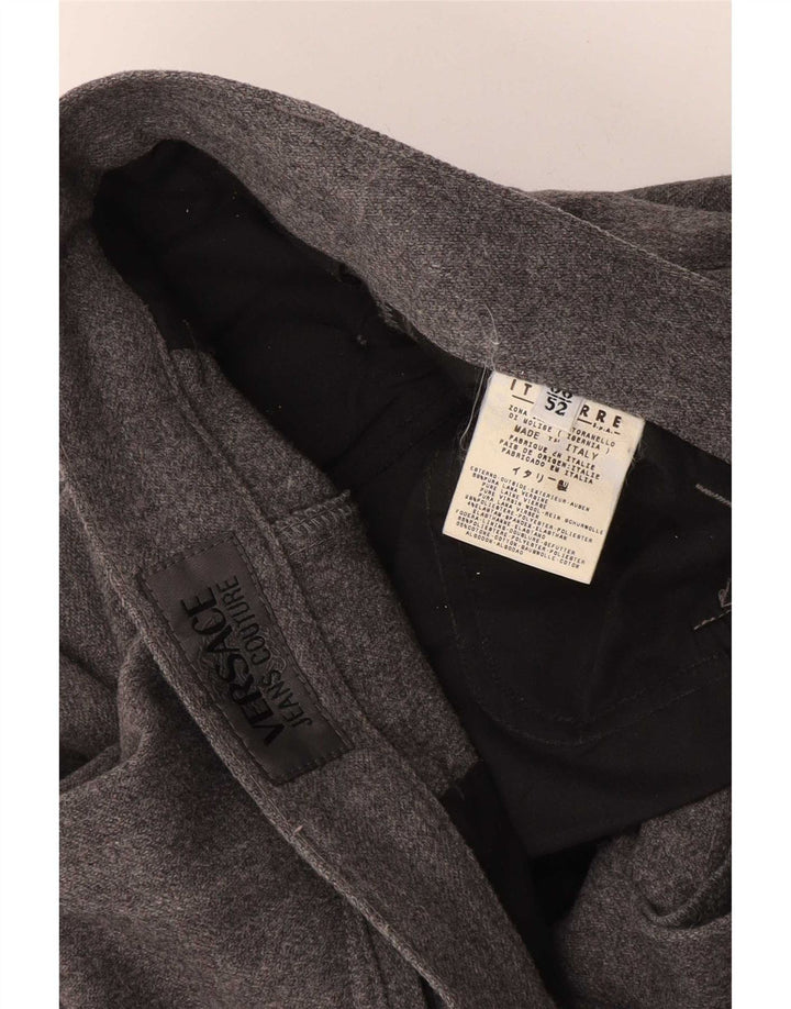 Versace Straight Suit Bukser til mænd IT 52 XL W38 L29 Grå Uld