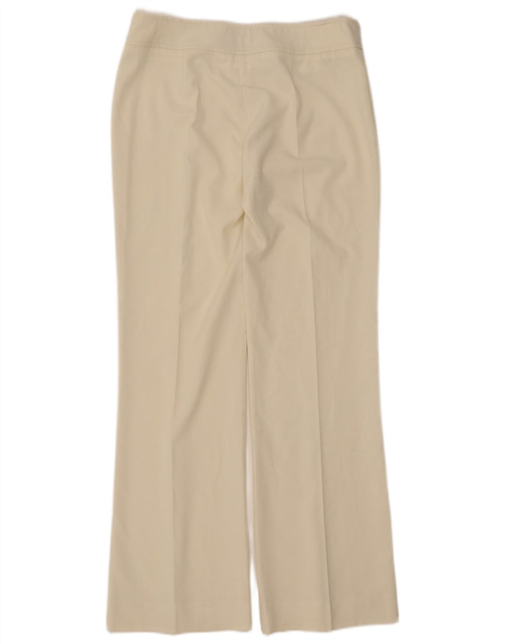ROCCOBAROCCO Womens Straight Suit Trousers IT 44 Medium W27 L30 Off White