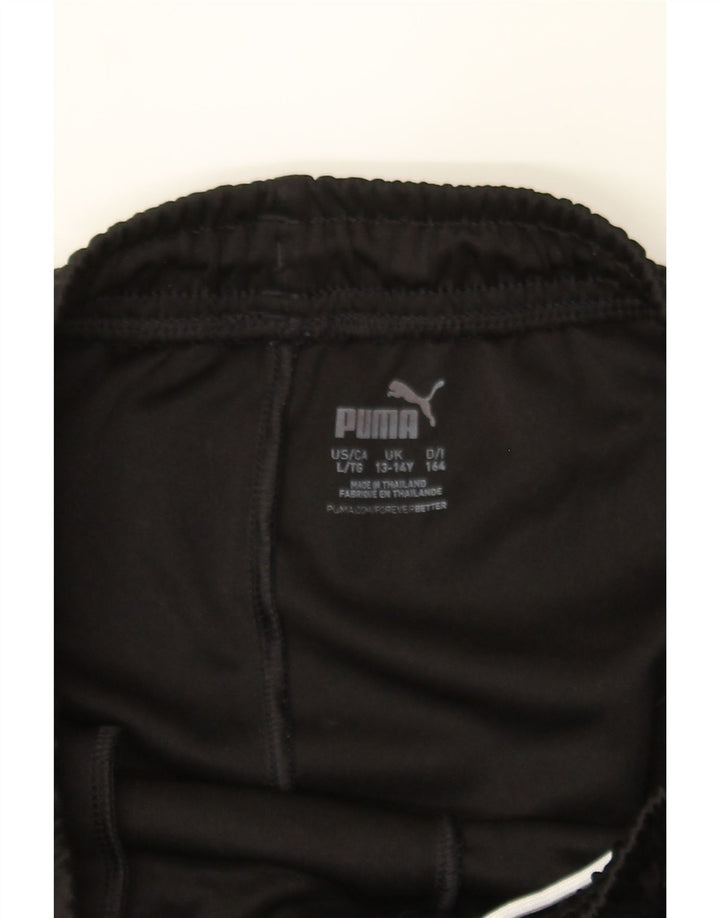 PUMA Boys Graphic Tracksuit Trousers Joggers 13-14 Years Black Vintage Puma and Second-Hand Puma from Messina Hembry 