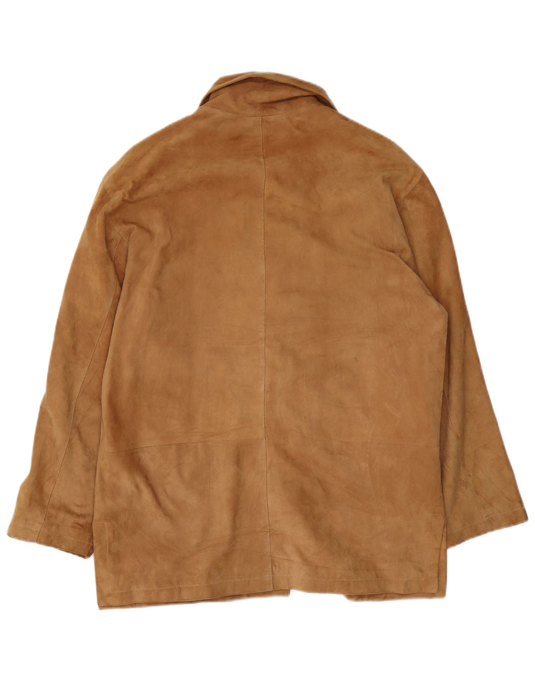 VINTAGE Dame ruskindsjakke UK 16 Stor brunt læder