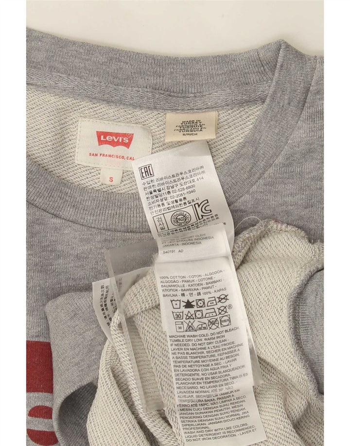 Levi's Grafisk sweatshirt til mænd, lille grå bomuld