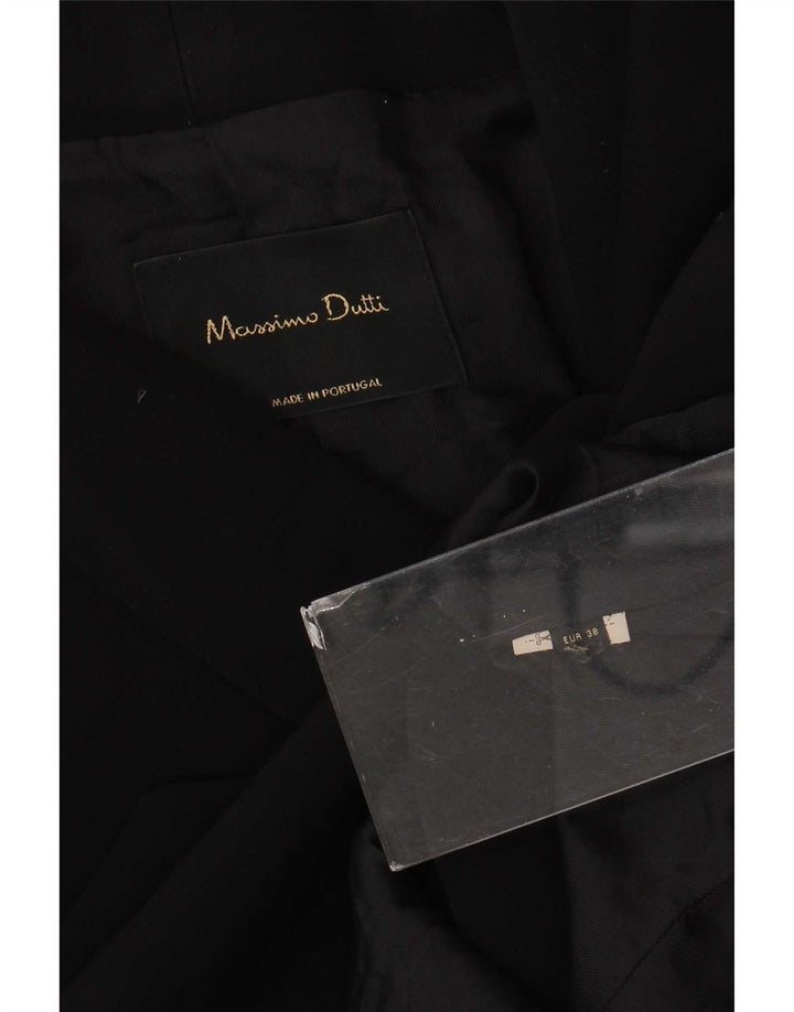 Massimo Dutti Dame Dobbeltradet Frakke EU 38 Small Navy Blue
