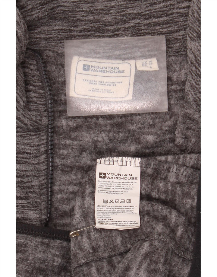 Mountain Warehouse Dame Oversized Fleecejakke UK 10 Small Grey Flecked