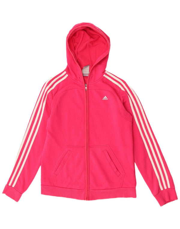 Adidas Dame Climalite Hættetrøje Sweater med lynlås UK 12/14 Medium Pink Bomuld