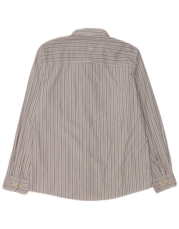 Fat Face Herre Slim Fit Shirt XL Hvidstribet bomuld
